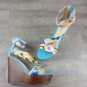 NEW  Watercolor Platform Sandal Wedge